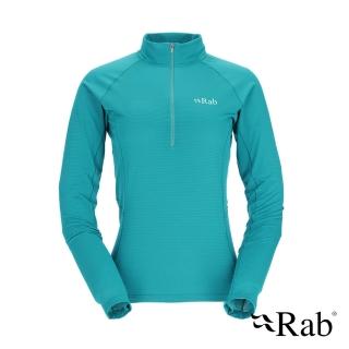 【RAB】Sonic LS Zip Wmns 長袖透氣拉鍊排汗衣 女款 群青藍 #QBL04