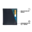 【BAGMIO】雙色牛皮6卡短夾(藍綠)