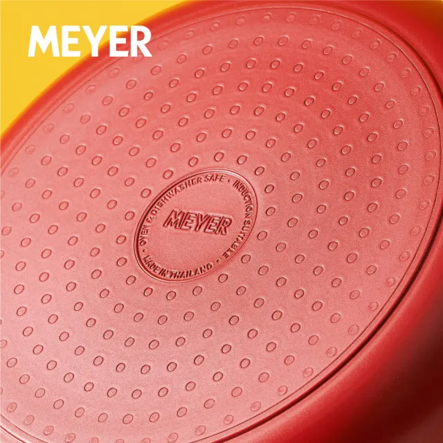 【MEYER 美亞】革新紅系列陶瓷不沾鍋深炒鍋26CM(IH/電磁爐適用)