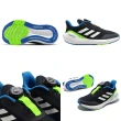 【adidas 愛迪達】童鞋 EQ21 Run BOA K 黑白 藍 運動鞋 旋鈕鞋帶 緩震 中童 4-7歲(GZ5910)