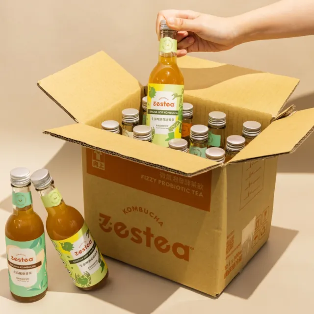 【Zestea Kombucha】Green Paradise康普茶 300ML*12瓶(無添加、富含益生菌)