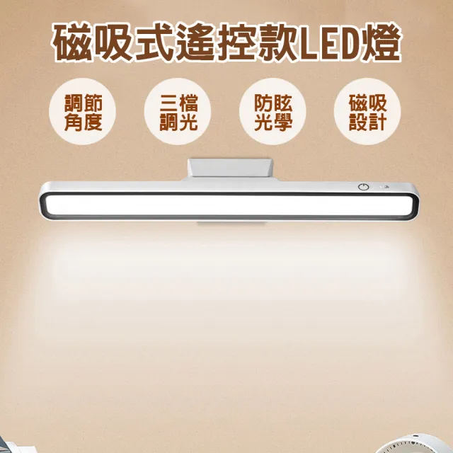 【GER泰】磁吸式可調節角度LED燈(遙控款/閱讀燈/便攜/手電筒/磁吸/露營)