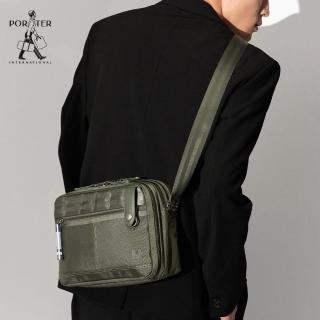 【PORTER INTERNATIONAL】自信經典NEW HEAT雙層斜背包(碳灰綠)