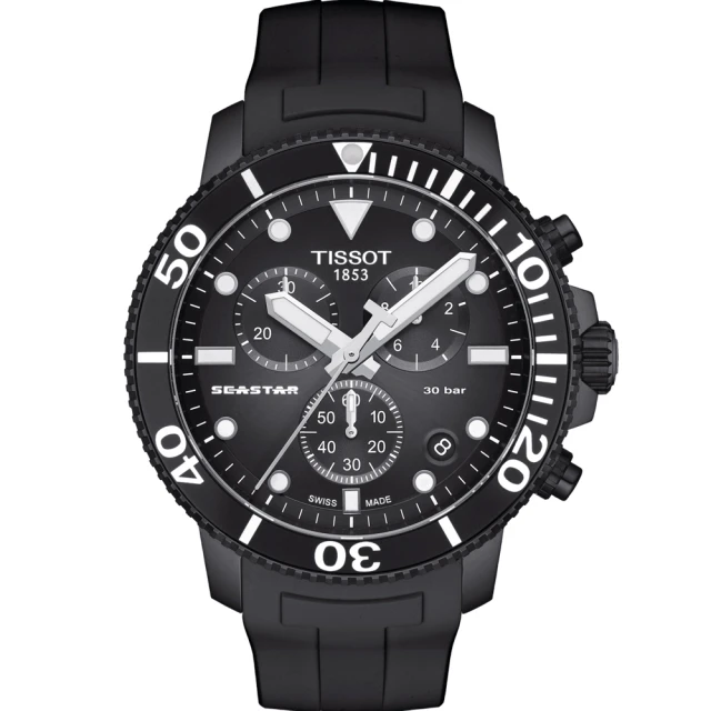 【TISSOT 天梭 官方授權】Seastar 海星300米潛水石英錶 手錶 母親節 禮物(T1204173705102)