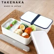 【日本TAKENAKA】日本製復古系列可微波保鮮盒-咖啡邊框(940ml)
