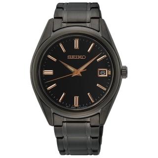 【SEIKO 精工】CS 藍寶石鏡面 日期顯示黑鋼帶錶 禮物(6N42-00L0SD/SUR513P1)