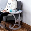 【FL 滿屋生活】ICHIBA 日系簡約C型邊桌-灰藍(邊桌/日系邊桌/沙發邊桌/床頭邊桌)