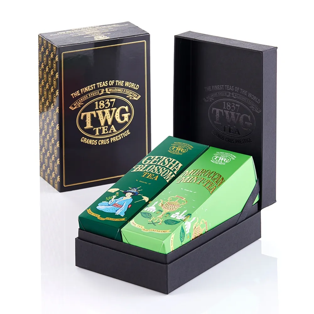 【TWG Tea】時尚茶罐雙入禮盒組  摩洛哥薄荷綠茶100g+蝴蝶夫人之茶100g(綠茶)