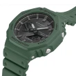【CASIO 卡西歐】G-SHOCK 太陽能智慧藍芽八角雙顯錶-綠(GA-B2100-3A 農家橡樹)