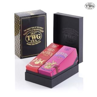 【TWG Tea】時尚茶罐雙入禮盒組 非洲南非國寶茶100g+紐約早餐茶100g(南非國寶茶+紅茶)