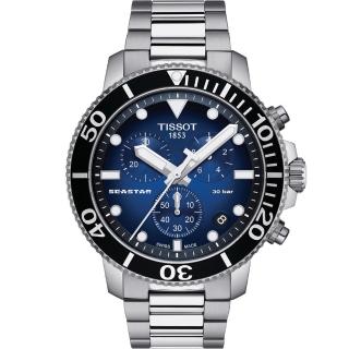 【TISSOT 天梭 官方授權】Seastar 海星300米潛水石英錶 手錶 _(T1204171104101)