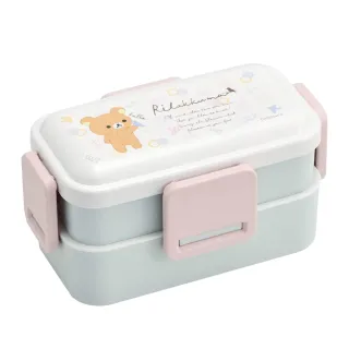 【日系簡約】日本製 拉拉熊 懶懶熊 白色浪漫 雙層便當盒 600ML(日本限定版)