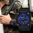 【CASIO 卡西歐】G-SHOCK 虛擬藍系列 科技感雙顯錶(GA-900VB-1A)