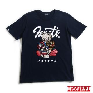 【IZZVATI】熊老大拉麵T-藍/白(設計師手繪款)