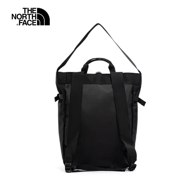 【The North Face 官方旗艦】北面男女款黑色結實耐用多背法休閒後背包｜3KX2KX7