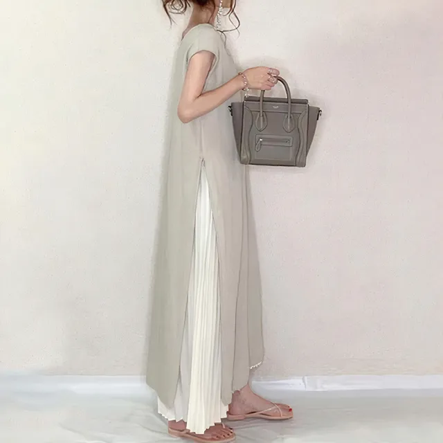 【Pure 衣櫃】日系簡約兩件式連身裙洋裝(休閒/修身/百搭/KDD-1191)