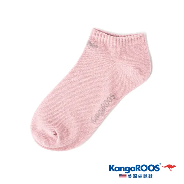 【KangaROOS 美國袋鼠鞋】雙11 男女襪 中性 基本款素色 薄底 踝襪 黑-KA23530(黑-KA23530)