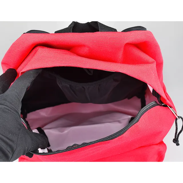 【MM6 MAISON MARGIELA】MM6 Maison Margiela X EASTPAK聯名款縫線標籤LOGO尼龍雙肩後背包(紅)