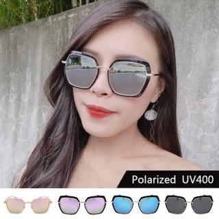 【SUNS】Polarized偏光太陽眼鏡 韓版潮流時尚墨鏡 多邊形鏡框 網紅款 S118(防眩光/遮陽/輕盈材質/抗UV400)