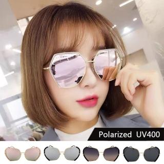 【SUNS】Polarized偏光太陽眼鏡 韓版潮流時尚大框復古墨鏡 網紅款 S159(防眩光/遮陽/輕盈材質/抗UV400)