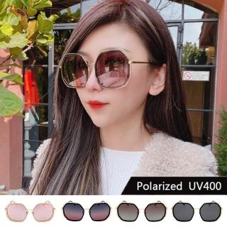 【SUNS】Polarized偏光太陽眼鏡 韓版潮流時尚簍空大框墨鏡 網紅款 S165(防眩光/遮陽/輕盈材質/抗UV400)