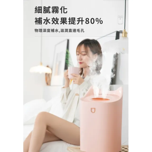 【ROYAL LIFE】大容量雙噴頭七彩香薰加濕器(3000ml)