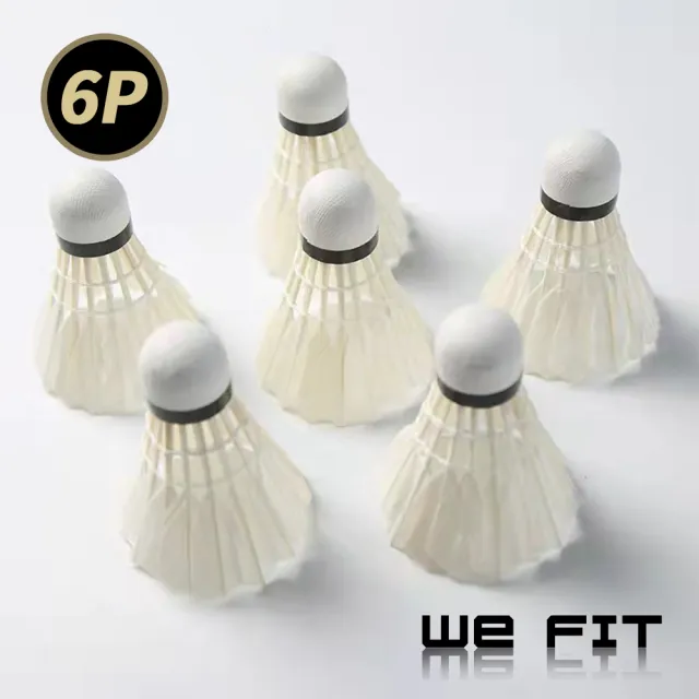 【WE FIT】鵝毛複合軟木球頭羽毛球6入(SG154)