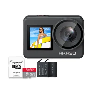 Amazon歐美【AKASO】BRAVE 7 全配組 4K高清多功能運動攝影機 官方公司貨(IPX8防水/附贈兩顆電池/附遙控器)