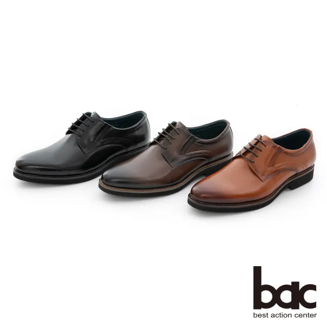 【bac】超輕量系列 自信綁帶輕量真皮紳士鞋(咖啡色)