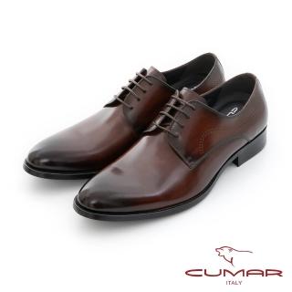 【CUMAR】專利氣墊 抗震分壓真皮氣墊紳士鞋(咖啡色)
