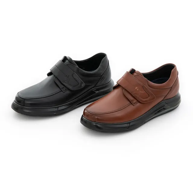 【CUMAR】商務通勤 跨界舒適百搭休閒皮鞋(棕色)