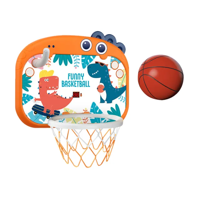 【JoyNa】二合一兒童籃球框 套圈圈(贈籃球.打氣筒.免打孔.有音效)