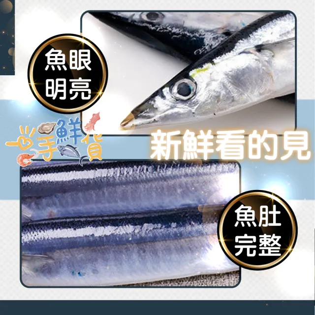 【一手鮮貨】【1號】臺灣野生秋刀魚(6包組/單包3-5隻)