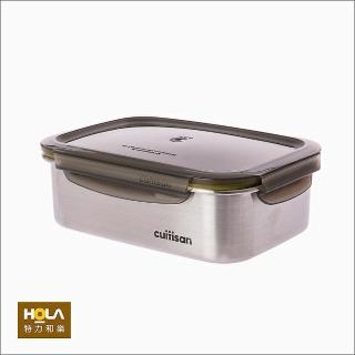 【HOLA】酷藝師可微波316不鏽鋼方形保鮮盒7號約1400ml(約1400ml)