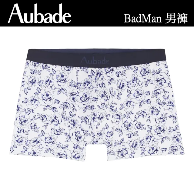 【Aubade】長版頂級莫代爾棉 彈性四角男褲 平口褲(花語-2211)
