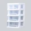 【Ashley House】50面寬-四層大容量透明家居萬用抽屜式收納櫃置物櫃(2款可選)