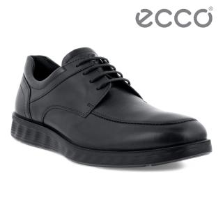 【ecco】S LITE HYBRID 輕巧混和經典正裝皮鞋 男鞋(黑色 52032401001)