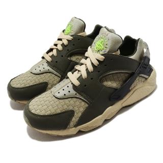 【NIKE 耐吉】休閒鞋 Air Huarache Crater PRM 男鞋 墨綠 棕 經典 撞色 襪套 武士鞋(DM0863-300)