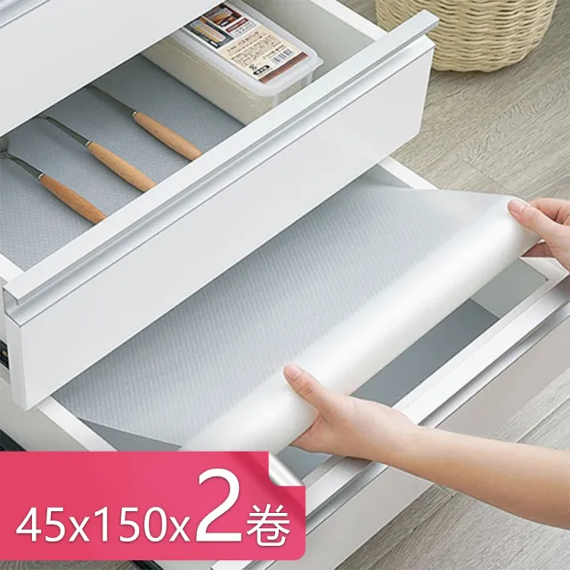 日式EVA加厚半透明可裁剪防水防塵櫥櫃墊 防水墊 餐墊(45x150型2卷)
