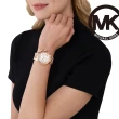 【Michael Kors 官方直營】Camille 獨特亮眼三眼計時女錶 玫瑰金不鏽鋼鍊帶 手錶 43MM MK7271