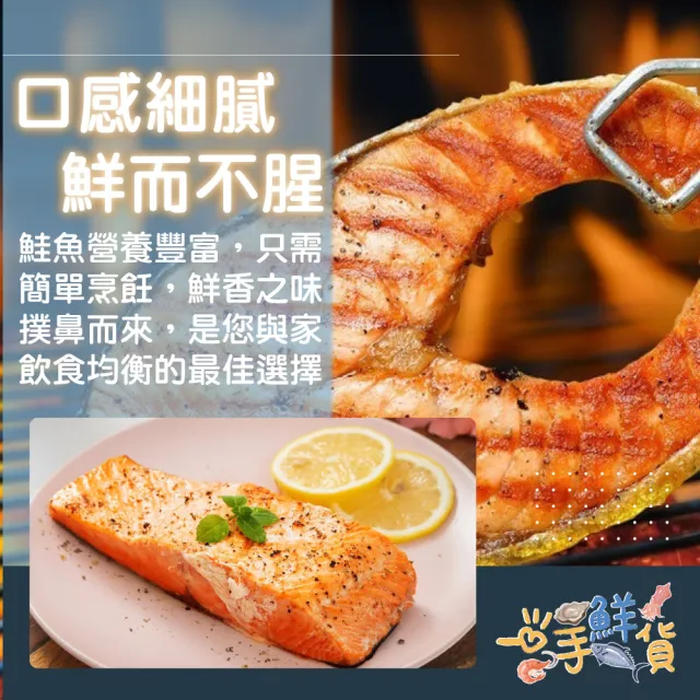 【一手鮮貨】智利鮭魚切片(6片組/單片330g±10%)
