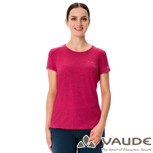 【VAUDE】女款吸濕排汗透氣短袖T恤(VA-41329桃紅/彈性輕量/休閒旅遊/登山健行)