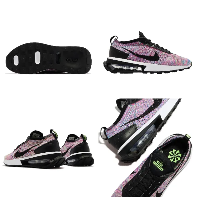 【NIKE 耐吉】休閒鞋 Wmns Air Max Flyknit Racer 女鞋 紫粉 黑 路跑 氣墊 運動鞋(DM9073-300)