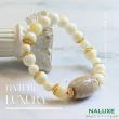 【Naluxe】金絲硨磲+珊瑚玉轉運珠開運手鍊(佛教七寶、有機寶石、避邪、安定心神)