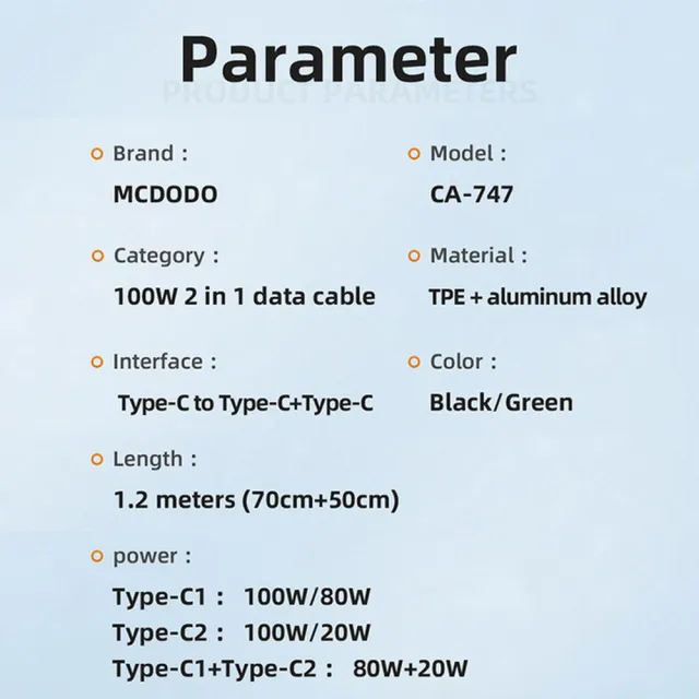 【麥多多 Mcdodo】PD 100W 雙Type-C急速充電線 1.2m(雙Type-C PD100W)
