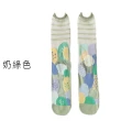 【OT SHOP】女款圖案刺繡透膚玻璃中筒襪 M1209(撞色 捲邊襪口 甜美可愛 日韓系穿搭)
