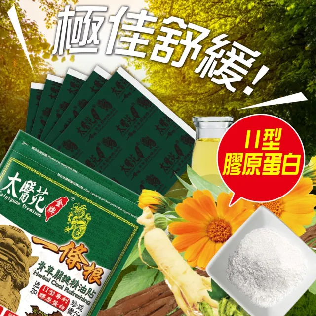 【太醫苑金牌】金門一條根青草關鍵精油貼-3包共15片入(葡萄糖胺添加/強力關節舒緩/清涼不刺激)