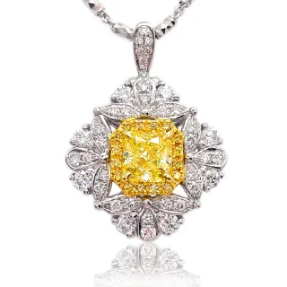 【雙11 CC Diamond】GIA 1.08ct Fancy Intense Yellow 濃黃彩鑽石吊墜(獨家設計款)