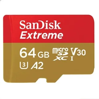 【SanDisk 晟碟】[極速升級 全新版] 64GB Extreme microSDXC V30 A2 記憶卡(讀取170MB/s 原廠永久保固)