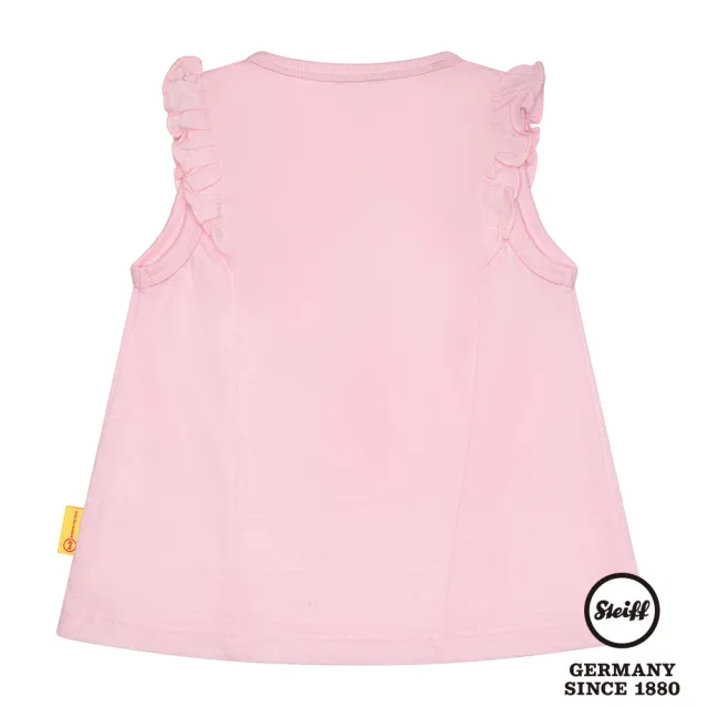 【STEIFF】熊頭童裝 荷葉袖無袖T(短袖上衣)